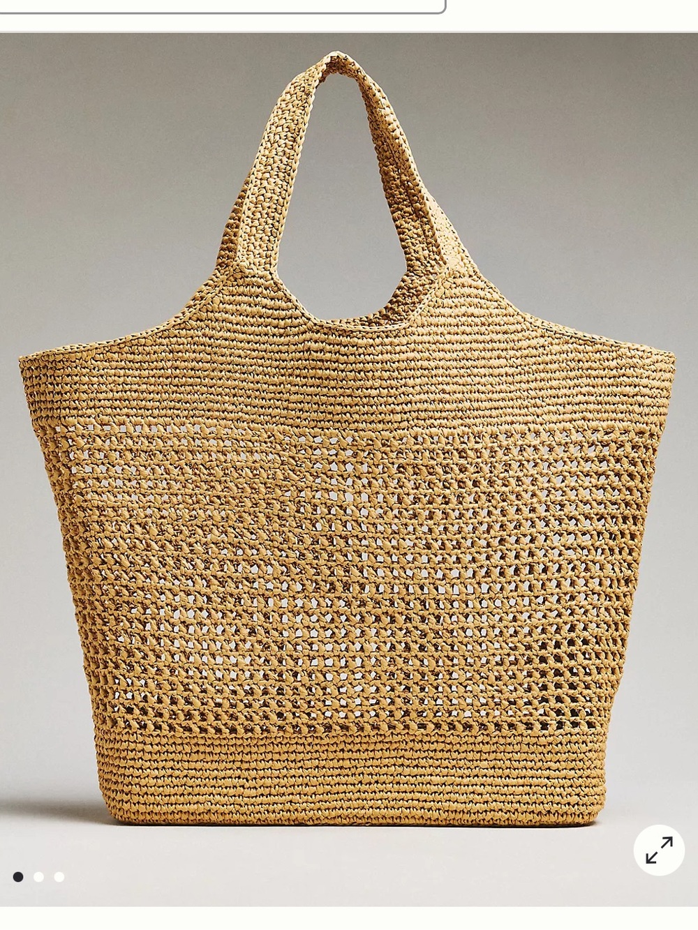 Anthropologie Woven Slouchy Tote Bag - Picture 3 of 3